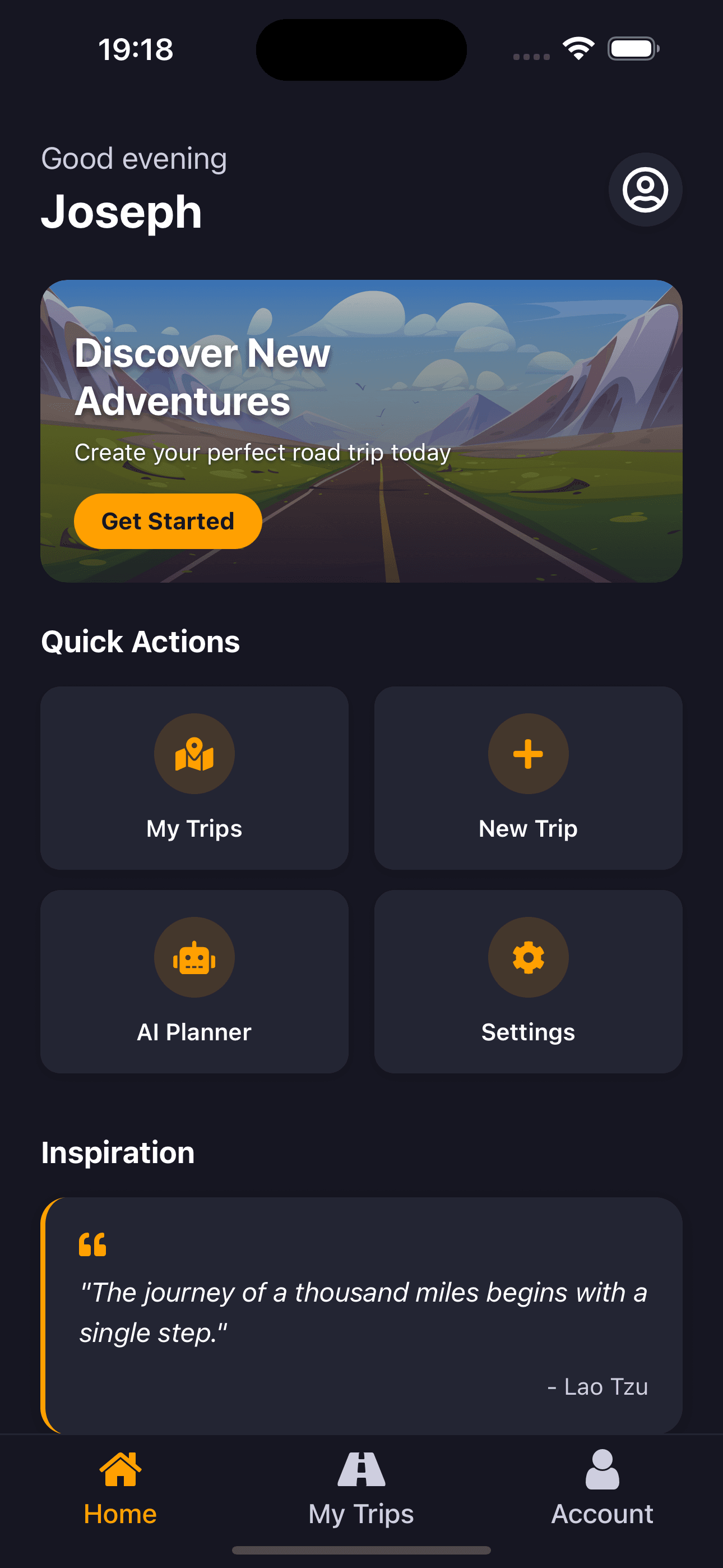 Rueventure App Screenshot